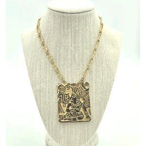 Vintage 1969 NAPIER Aztec Collection Pendant Necklace